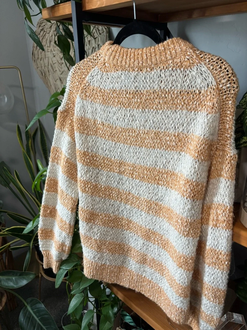 Madewell Baez Pullover Sweater in Caramel Strip | Small - Picture 6 of 6